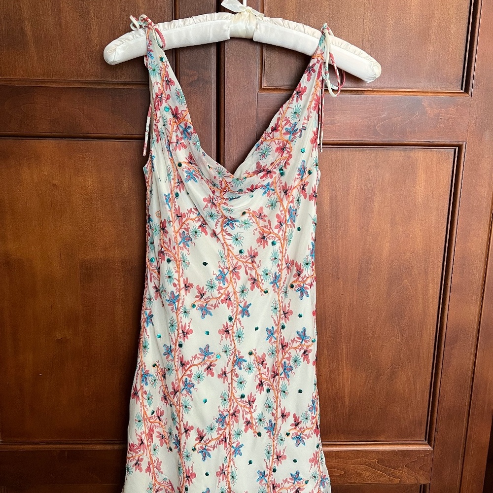 Laundry by Shelli Segal silk embellished dress